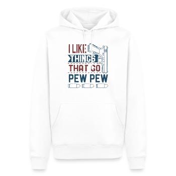 Arme De Tir Pistolet Armes Fusil Revolver - Sweat à capuche Premium bio Homme - blanc - Devant - Nico (187cm)