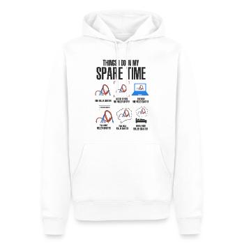 Achterbahn Liebhaber Vergnügungspark Fahrt - Männer Premium Bio Hoodie - Weiß - Vorne - Nico (187cm)