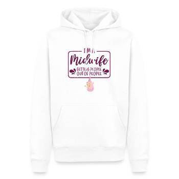 I'm A Midwife Getting People Geburtshelfer Hebamme - Männer Premium Bio Hoodie - Weiß - Vorne - Nico (187cm)