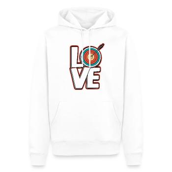 Tir à l’arc Tir à l’arc Cadeau - Sweat à capuche Premium bio Homme - blanc - Devant - Nico (187cm)