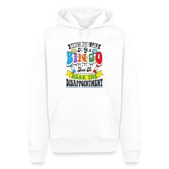 Jeu Bingo Fan Lottery Jeu Bingo - Sweat à capuche Premium bio Homme - blanc - Devant - Nico (187cm)
