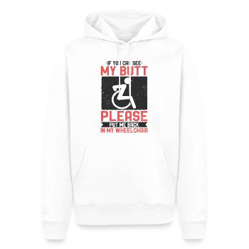 If You Can See My Butt Put Me Back Rollstuhl - Männer Premium Bio Hoodie - Weiß - Vorne - Nico (187cm)