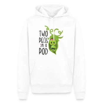 Two Peas in a Pod Valentinstag Verliebt Erbse - Männer Premium Bio Hoodie - Weiß - Vorne - Nico (187cm)