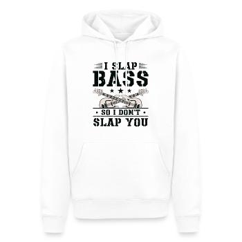 Bassist Slapping Bass Gitarre Musiker - Männer Premium Bio Hoodie - Weiß - Vorne - Nico (187cm)