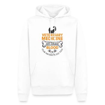 Médecine vétérinaire Vétérinaire Assistante vétérinaire - Sweat à capuche Premium bio Homme - blanc - Devant - Nico (187cm)