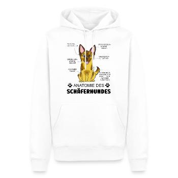 Anatomie des Schäferhundes - Männer Premium Bio Hoodie - Weiß - Vorne - Nico (187cm)