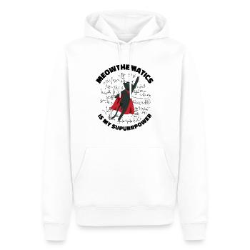 Math Cat Meowthematics Supurrpower Cat Owner - Männer Premium Bio Hoodie - Weiß - Vorne - Nico (187cm)