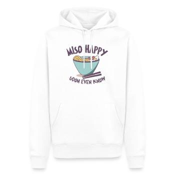 Cuisine asiatique Udon Miso Nouilles asiatiques - Sweat à capuche Premium bio Homme - blanc - Devant - Nico (187cm)