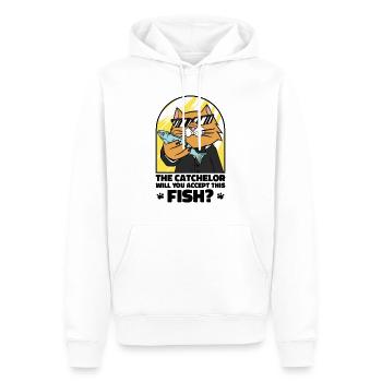 Catchelor Single Leben Katze Bachelor Party - Männer Premium Bio Hoodie - Weiß - Vorne - Nico (187cm)