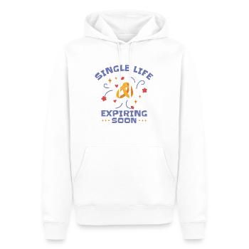 Enterrement de vie de célibataire célibataire Se marier - Sweat à capuche Premium bio Homme - blanc - Devant - Nico (187cm)