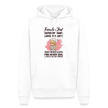 Weiblicher Chefkoch Kochen Mahlzeiten - Männer Premium Bio Hoodie - Weiß - Vorne - Nico (187cm)