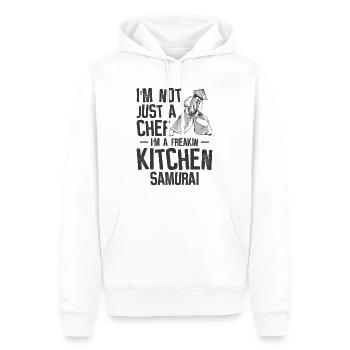 Cuisiner des samouraïs japonais cuisiner des repas - Sweat à capuche Premium bio Homme - blanc - Devant - Nico (187cm)