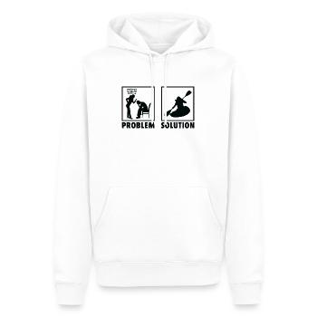 Kayaking Kayaker Kayak Statement Problem Solution. - Männer Premium Bio Hoodie - Weiß - Vorne - Nico (187cm)