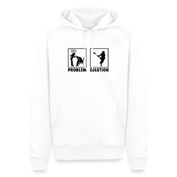 Lacrosse Lacrosse Players Statement Problem - Männer Premium Bio Hoodie - Weiß - Vorne - Nico (187cm)
