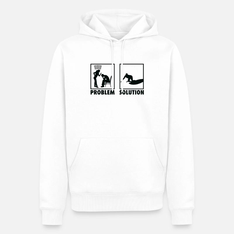Surfing Surfers Statement Problem Solution. - Men’s Premium Organic Hoodie - white