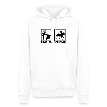 Horse Racing Horse Racers Statement Problem - Männer Premium Bio Hoodie - Weiß - Vorne - Nico (187cm)