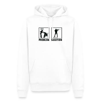 Winter Sports Athletes Statement Problem Solution. - Männer Premium Bio Hoodie - Weiß - Vorne - Nico (187cm)