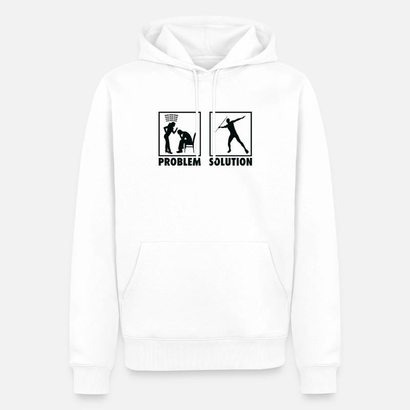 Athletics Athletes Statement Problem Solution. - Men’s Premium Organic Hoodie - white