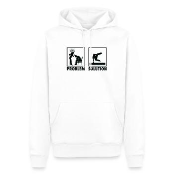 Parkour Parkour Practitioners Traceurs Statement - Männer Premium Bio Hoodie - Weiß - Vorne - Nico (187cm)