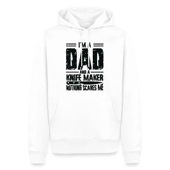 Knifemaking Knife Making Bladesmith Smithing Knife - Men’s Premium Organic Hoodie - white - Front - Nico (187cm)