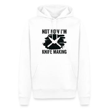 Messer Selbst Schmieden Damast Stahl Schmied - Männer Premium Bio Hoodie - Weiß - Vorne - Nico (187cm)