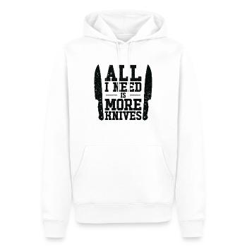 Messer Selbst Schmieden Damast Stahl Schmied - Männer Premium Bio Hoodie - Weiß - Vorne - Nico (187cm)