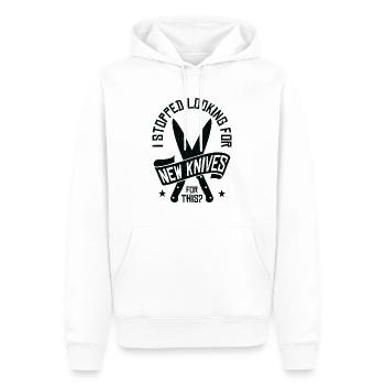 Messer Selbst Schmieden Damast Stahl Schmied - Männer Premium Bio Hoodie - Weiß - Vorne - Nico (187cm)