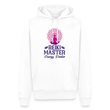 Energy Medicine Reiki Master Energy Healing - Männer Premium Bio Hoodie - Weiß - Vorne - Nico (187cm)