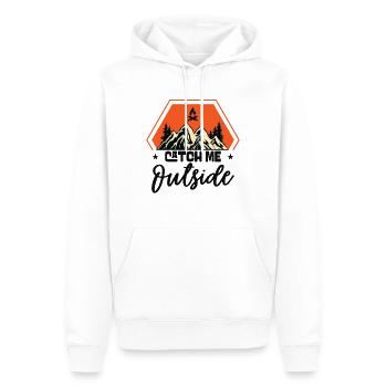 I Love Walking Outside Outdoor Berge Wandern - Männer Premium Bio Hoodie - Weiß - Vorne - Nico (187cm)
