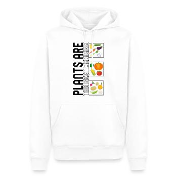 Vegetables Shirt, Plants Are The Best Medicine, - Men’s Premium Organic Hoodie - white - Front - Nico (187cm)