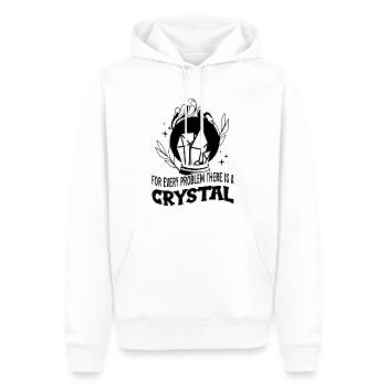Energy Medicine Healing Positive Energy Crystals - Männer Premium Bio Hoodie - Weiß - Vorne - Nico (187cm)
