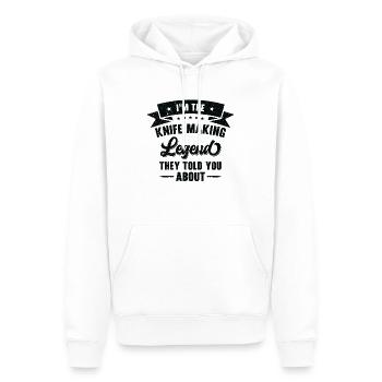 Messer Selbst Schmieden Damast Stahl Schmied - Männer Premium Bio Hoodie - Weiß - Vorne - Nico (187cm)