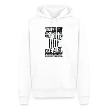 Messer Selbst Schmieden Damast Stahl Schmied - Männer Premium Bio Hoodie - Weiß - Vorne - Nico (187cm)