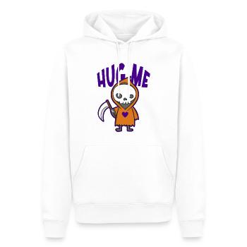 Hug Me Classic Skull of Death Creepy Skeleton - Men’s Premium Organic Hoodie - white - Front - Nico (187cm)
