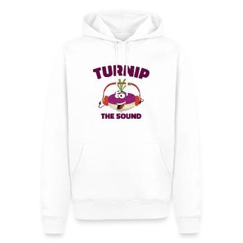 Music Turnip Party Music Lover Vegetable - Men’s Premium Organic Hoodie - white - Front - Nico (187cm)