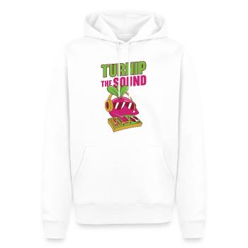 Music Turnip Party Music Lover Vegetable - Men’s Premium Organic Hoodie - white - Front - Nico (187cm)