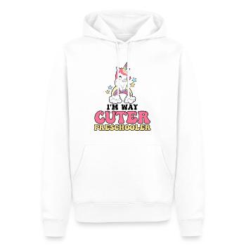 Enfants d’âge préscolaire Retour à l’école Way Cuter pour les filles - Sweat à capuche Premium bio Homme - blanc - Devant - Nico (187cm)
