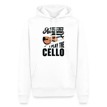 Musik Cello Instrument Klassische Musik Cellist - Männer Premium Bio Hoodie - Weiß - Vorne - Nico (187cm)