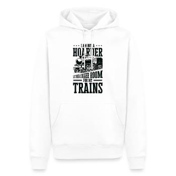 Zug Modelleisenbahn Erbauer Lokomotive Zug Fan - Männer Premium Bio Hoodie - Weiß - Vorne - Nico (187cm)