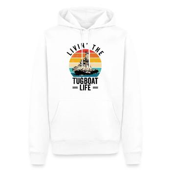 Remorqueur à voile Remorqueur Bateau de sauvetage Navire - Sweat à capuche Premium bio Homme - blanc - Devant - Nico (187cm)
