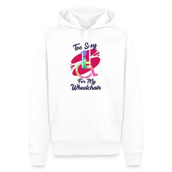 Drôle d’explication de l’humour amputé en fauteuil roulant - Sweat à capuche Premium bio Homme - blanc - Devant - Nico (187cm)