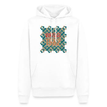 1982 Geburtstagshemd, Jahrgang 1982 40 Jahre alt, - Männer Premium Bio Hoodie - Weiß - Vorne - Nico (187cm)
