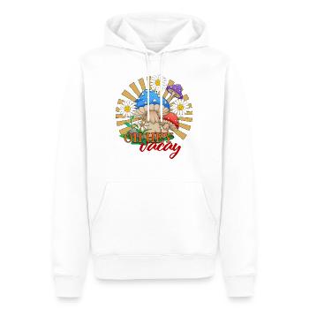 Oh hey Vacay Hemd, Urlaub Funny Beach Camping - Männer Premium Bio Hoodie - Weiß - Vorne - Nico (187cm)