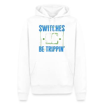 Schalter Be Trippin', Elektrikerhemd, lustig - Männer Premium Bio Hoodie - Weiß - Vorne - Nico (187cm)