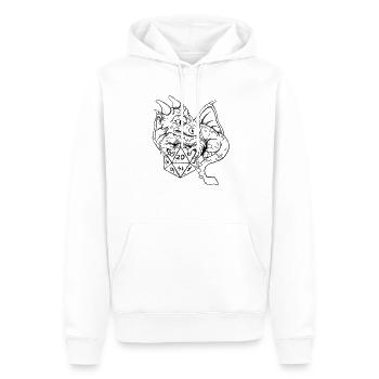Dragon RPG Dice Tabletop Gaming - Men’s Premium Organic Hoodie - white - Front - Nico (187cm)