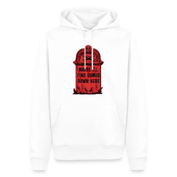 Romeo Gothic Knochen Skelett Rosen Tod Grab - Männer Premium Bio Hoodie - Weiß - Vorne - Nico (187cm)