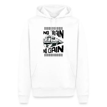 Zugverkehr Lokomotivführer Zugführer - Männer Premium Bio Hoodie - Weiß - Vorne - Nico (187cm)