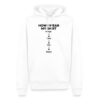 Wie ich mein Hemd trage Lustiges - Männer Premium Bio Hoodie - Weiß - Vorne - Nico (187cm)