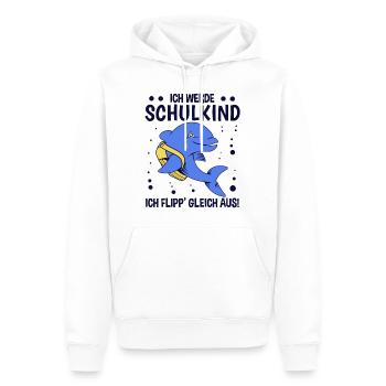 Kinder Schulkind 1. Klasse Erstklässler Schule - Männer Premium Bio Hoodie - Weiß - Vorne - Nico (187cm)
