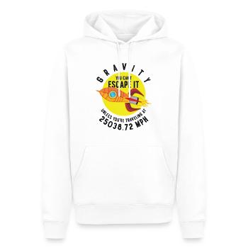 Rocket Science Scientist Gravity Sie können der - Männer Premium Bio Hoodie - Weiß - Vorne - Nico (187cm)
